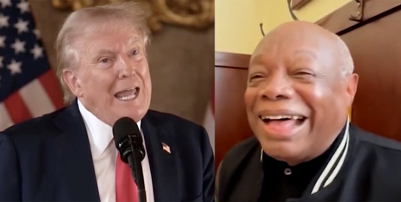 Trump in de war: ex van Kamala Harris lacht bewering over bijna-helikoptercrash weg