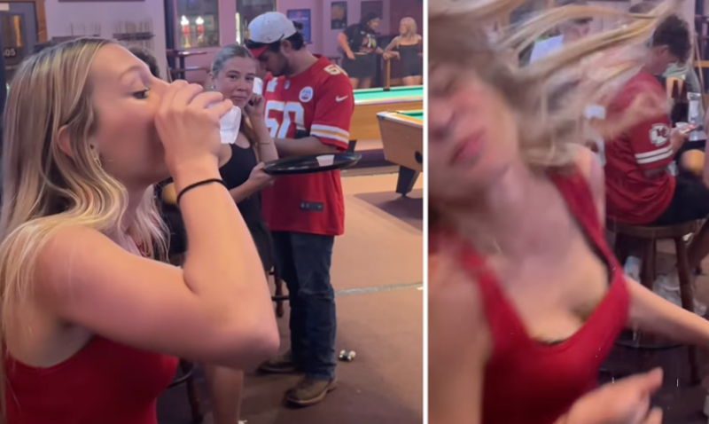 🎥 Barvrouw geeft klant een 'Hurricane Shot' en slaat haar bewusteloos