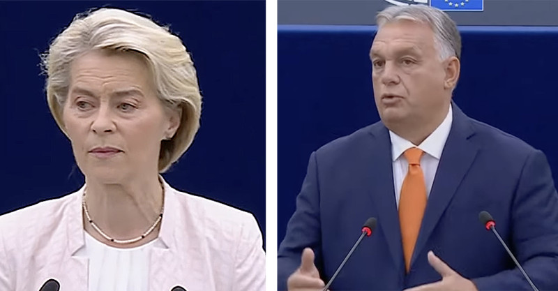 Viktor Orbán is van barones von der Leyen niet welkom in het Europees Parlement