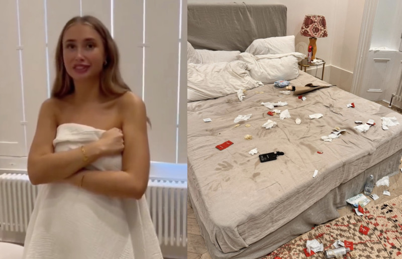 🎥 OF-sterretje toont haar slaapkamer nadat ze figuurzaagde met 101 kerels