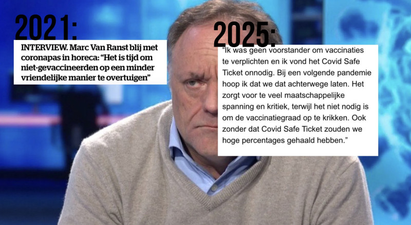 “Marc Van Ranst mag nooit meer expert van de regering worden”