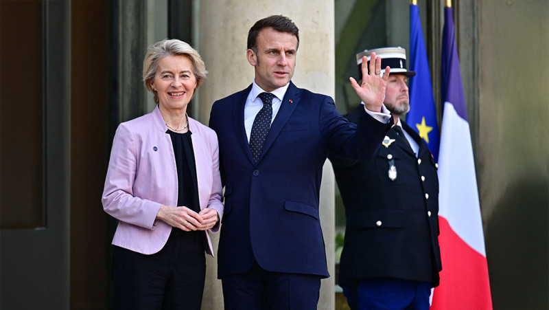 Europees clubje van Macron verdeeld over vredestroepen, maar unaniem over miljarden voor defensie