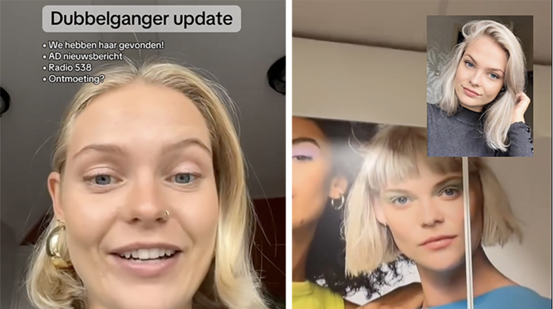 🎥   Nederlandse Silke (24) ziet zichzelf op een poster van de Hema staan en ontdekt dat ze een dubbelgangster heeft