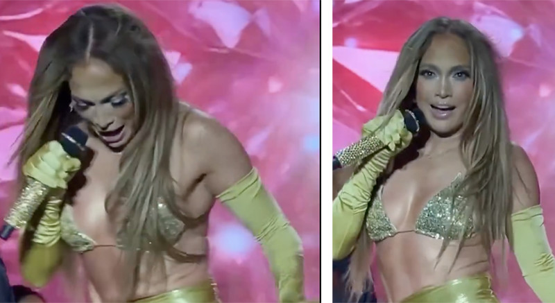 🎥 Oeps, Jennifer Lopez verliest haar rokje tijdens optreden