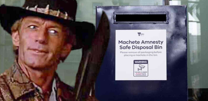 📸 Australië lanceert inzamelbakken voor... machetes