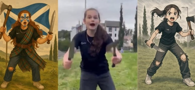 🎥 Het verhaal van het 'moedige' Schotse meisje met mes snijdt aan twee kanten