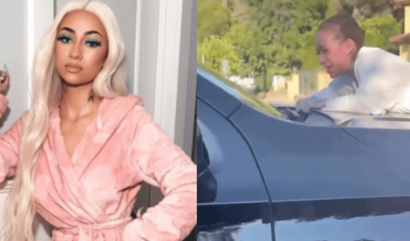 🎥 Crash Me Ousside: gedumpte Bhad Bhabie hangt aan de motorkap