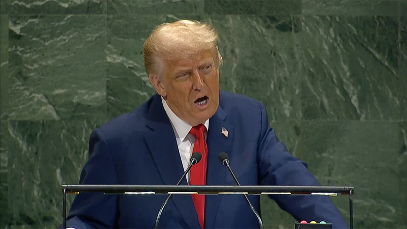 Trump presenteert zichzelf in de VN als messias van de wereldpolitiek