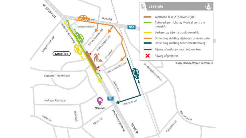 Strengere verkeerscontroles op Mechelsesteenweg tijdens wegwerkzaamheden