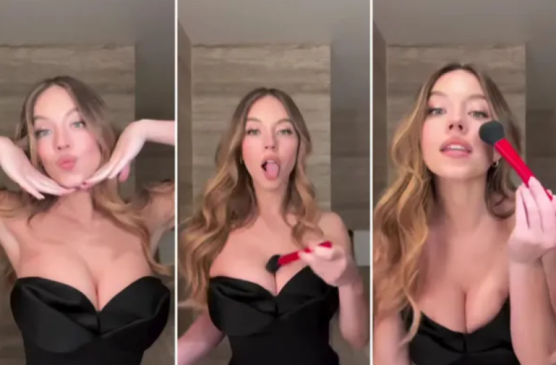🎥 Sydney Sweeney maakt van haar decolleté een afgeborsteld kunstwerk