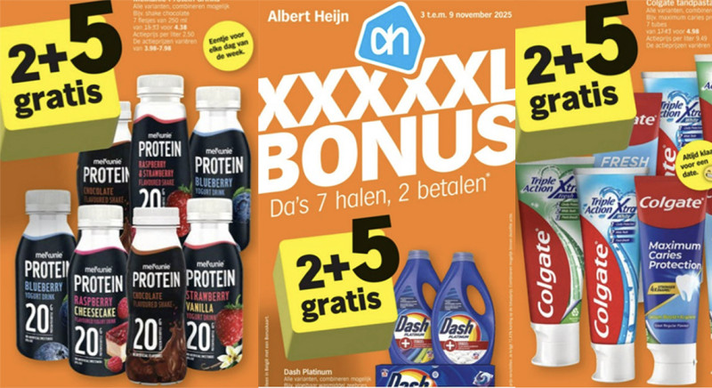 Albert Heijn pakt uit met bovenaardse promo's: 7 halen, 2 betalen