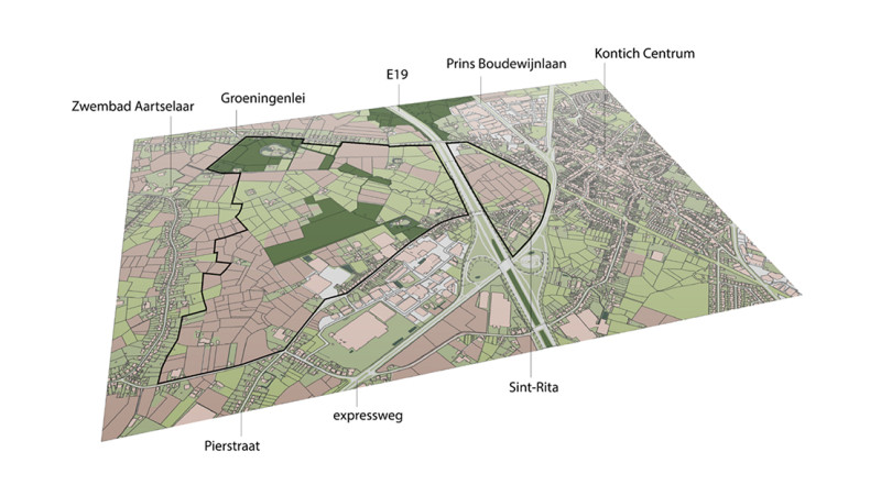 Toekomstvisie Groeningen in Kontich: van grootschalige verkaveling naar multifunctioneel gebied