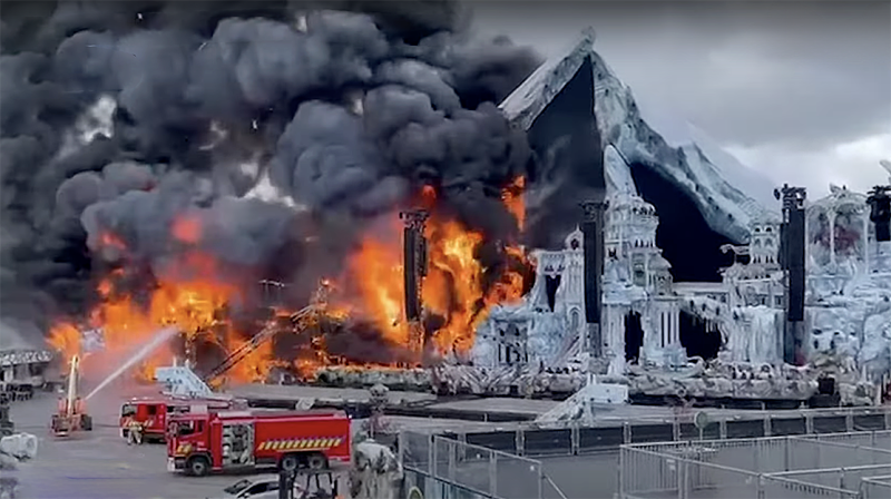 Brand Tomorrowland begon bij test met een vuurschaal