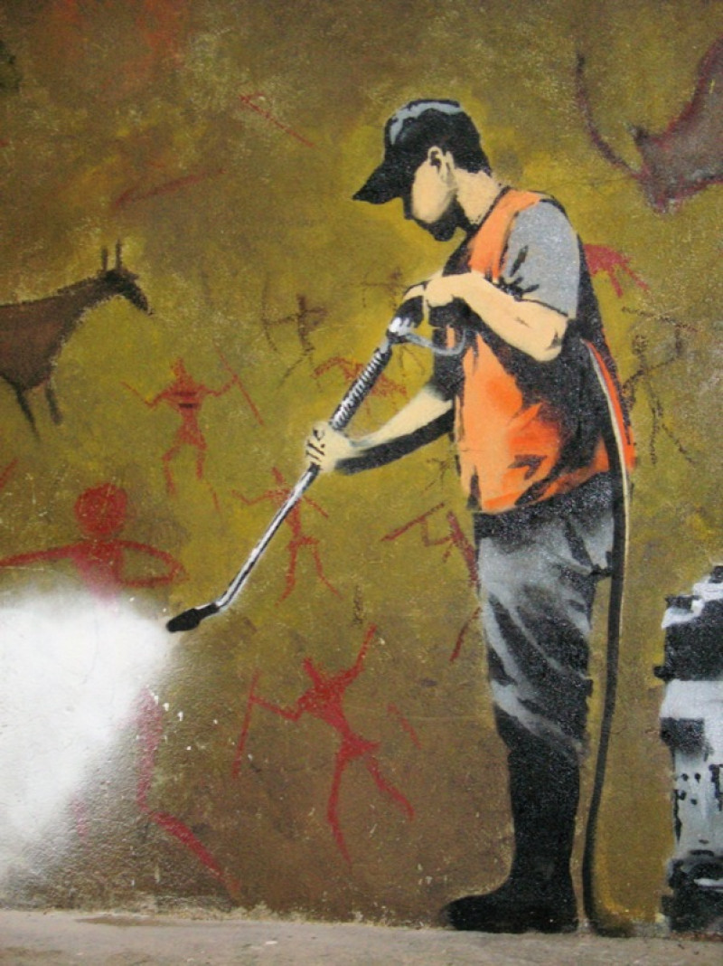 Is dat nieuw werk van Banksy in ons land?
