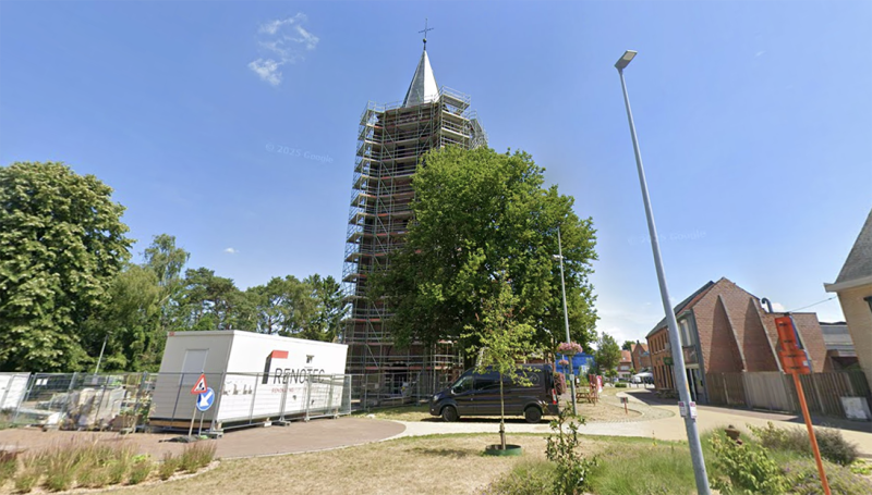 Veiligheidszone rond Sint-Willibrorduskerk in Olmen vanwege instortingsgevaar