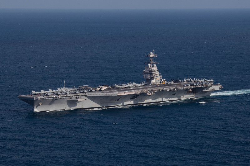 Luchtaanvallen Venezuela: USS Gerald R. Ford op 227 zeemijlen van Caracas volgens Sentinel-2