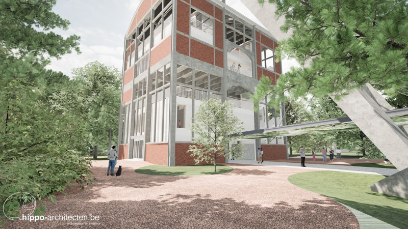 Iconische schachtbok wordt modern bezoekerscentrum in Nationaal Park Hoge Kempen