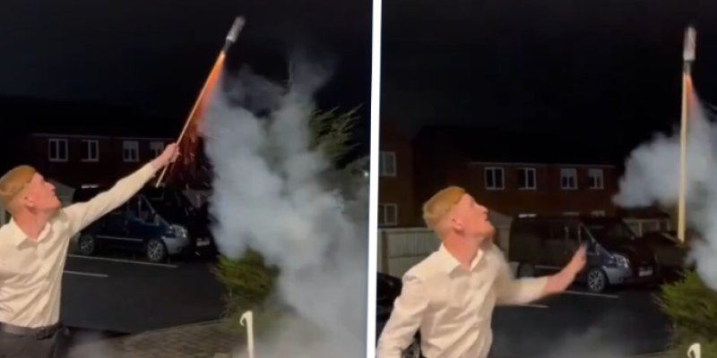 🎥 Zatlap laat vuurwerk ontploffen in eigen gezicht