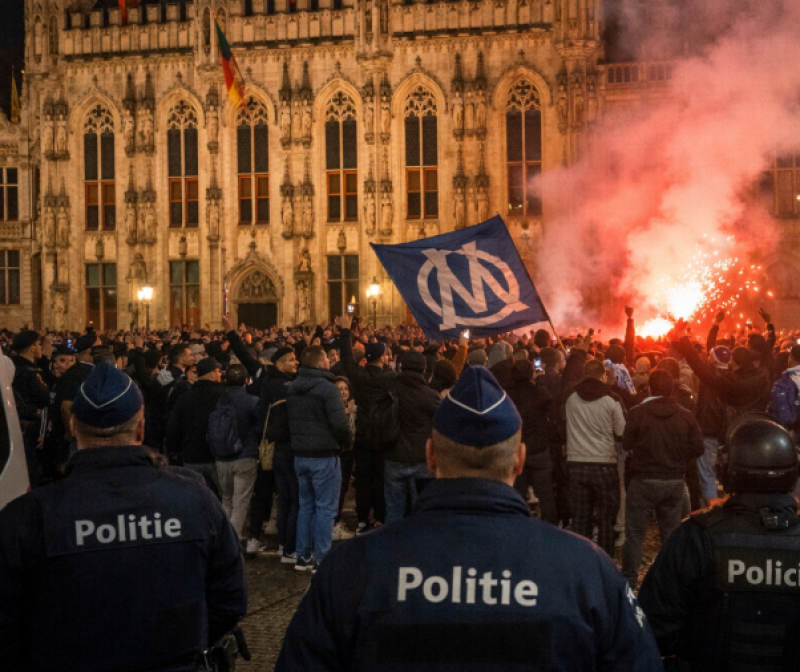 Supporters van Olympique de Marseille veroorzaken onrust in Brugge