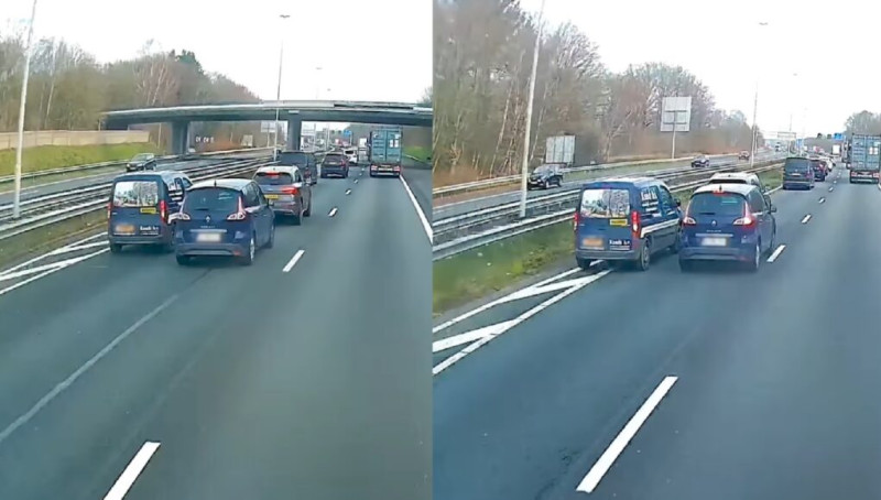 🎥 Dashcam filmt gevaarlijke verkeerssituatie op Nederlandse snelweg dat lijkt op stilzwijgende machtsstrijd