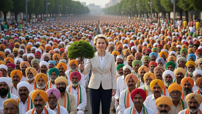 Klimaat als wisselgeld: Ursula von der Leyen leert de Indiërs vergroenen