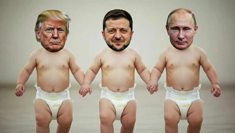 “Oh, danku Donald omdat je Vladimir hebt gevraagd even geen bommen te gooien omdat het zo koud is”