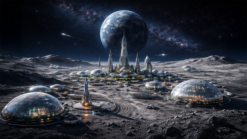 Elon Musk wil over tien jaar een stad op de maan hebben