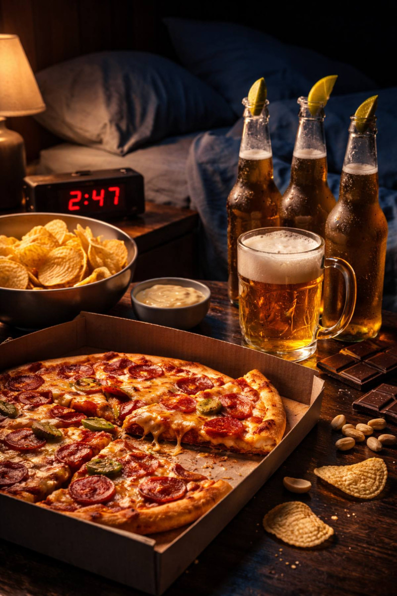 Slapeloze nachten? Dit eten laat je maar beter links liggen