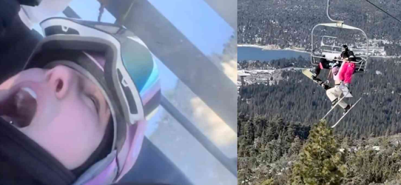 🎥 Skiester bengelt twintig meter hoog na uit de hand gelopen grap op stoeltjeslift