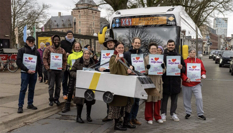 PVDA protesteert tegen nieuwe besparingen bij De Lijn