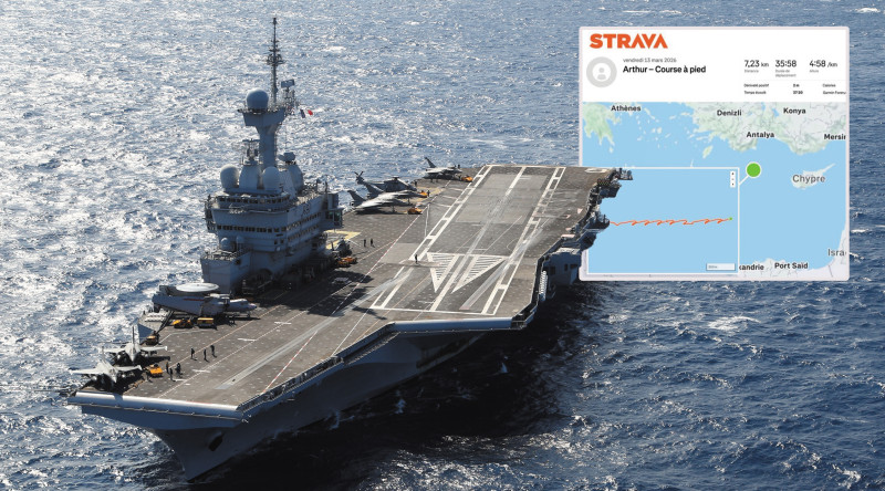 🎥 Marinier begaat schokkende veiligheidsblunder: locatie van Frans vliegdekschip lekt na Strava-training