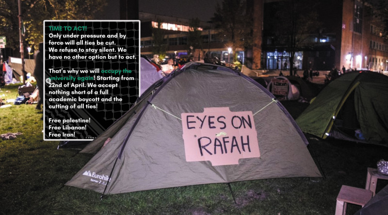 1 stopzetting is niet genoeg: Pro-Palestijnse activisten dreigen met nieuwe bezetting van Universiteit Gent