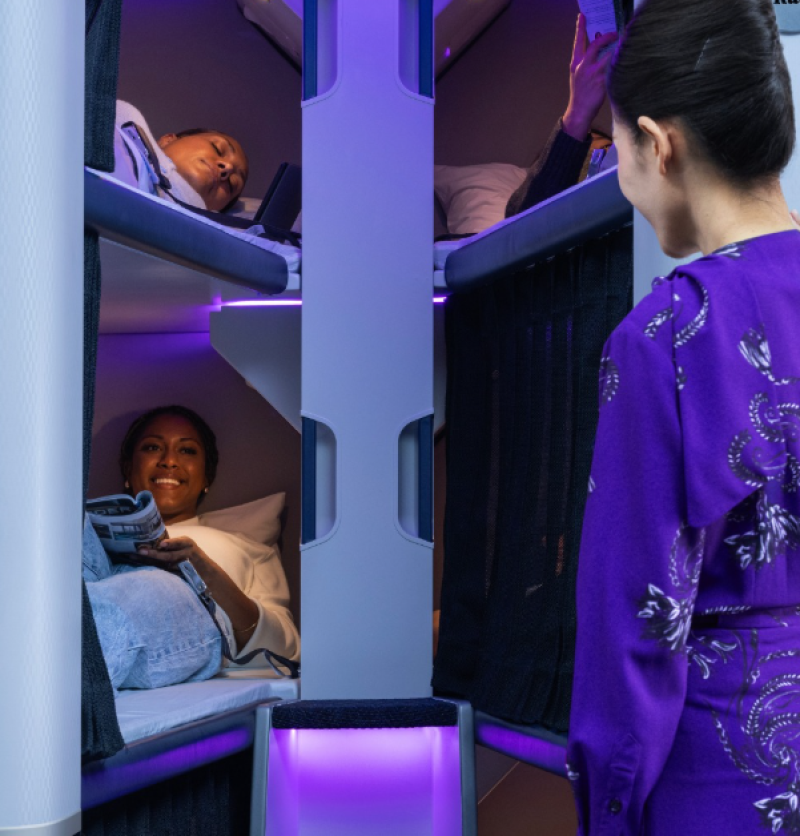 Slapen in de lucht wordt luxe: Air New Zealand verandert vliegtuig in slaapzaal