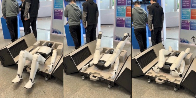 🎥 Robot vouwt zichzelf op voor transport in een koffer
