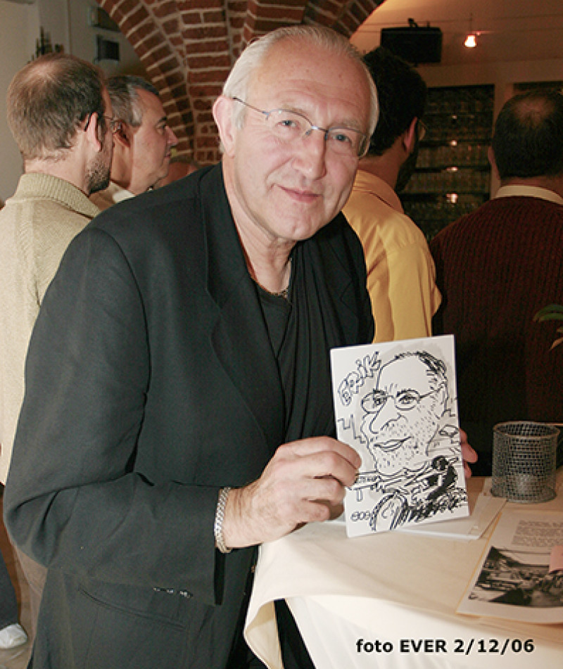 Cartoonist BOB in het kader van de “Kunstroute Beringen “ aanwezig in het Cultureel Centrum De Buiting te Paal, P-Magazine was er bij