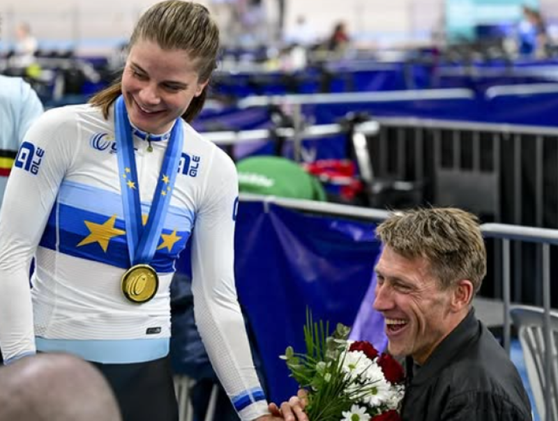 Zonder (schoon)vader Eddy: Lotte Kopecky en Axel Merckx hebben heuglijk nieuws te melden