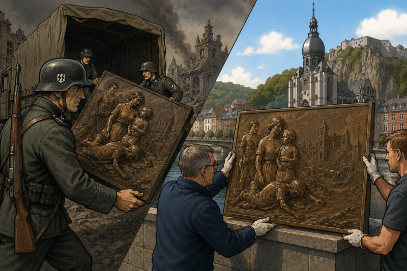 Nazi's roofden het tijdens WOII: na 80 jaar keert bijzonder monument terug naar Dinant