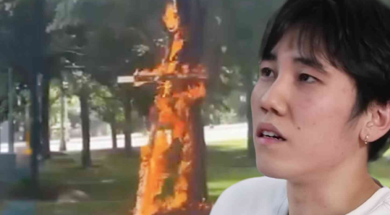 🎥 Man die brandend KKK-kruis plaatste blijkt anti-Trumpactivist