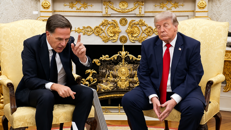 🎥  Rutte hoopt op rustige NAVO-top door Trump naar de mond te praten