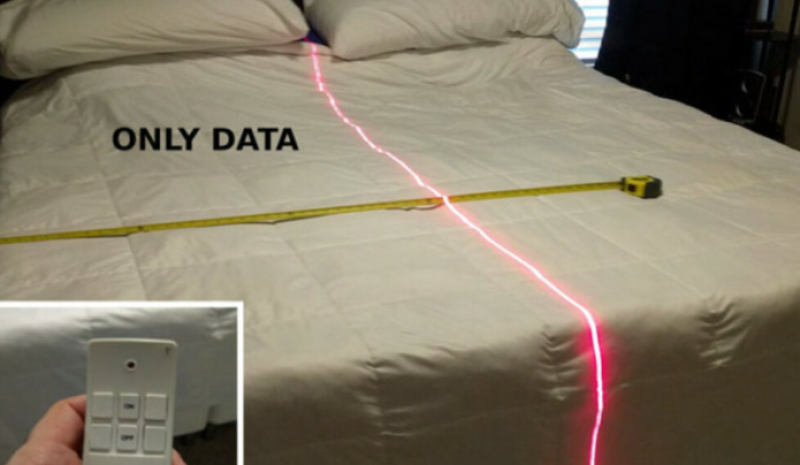 📸 Echtgenoot installeert lasersysteem om bed eerlijk te verdelen