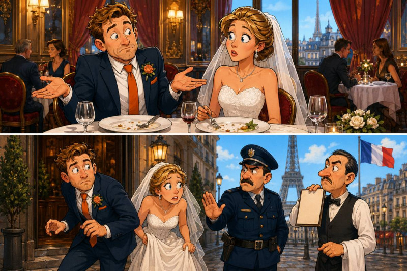 "Het eten viel tegen, dus betalen we niet": Nederlands koppel denkt slim te zijn... totdat de Franse politie zich komt bemoeien