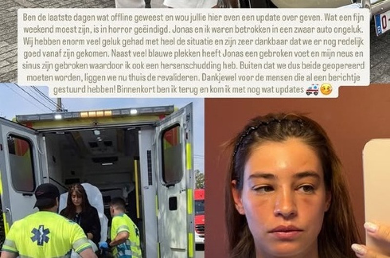 Ex-Miss België Emilie Vansteenkiste betrokken bij zwaar ongeluk