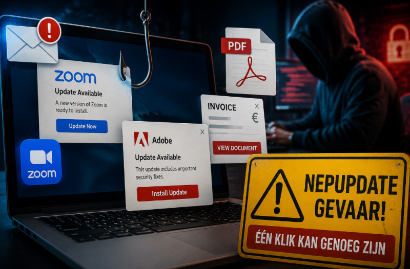 📸 Krijg je plots een update voor Zoom of Adobe? Vooral niet zomaar klikken