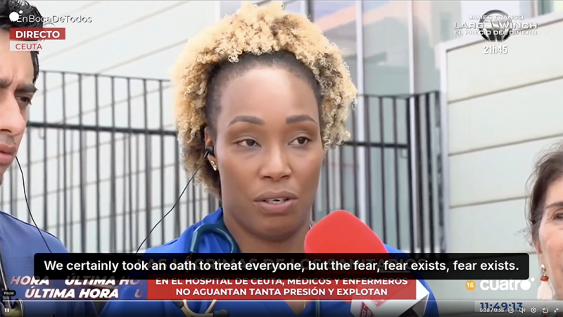 🎥  Ceuta is niet meer van ons: "Als ik naar huis ga, is de hele straat vol migranten. Ik ben bang”