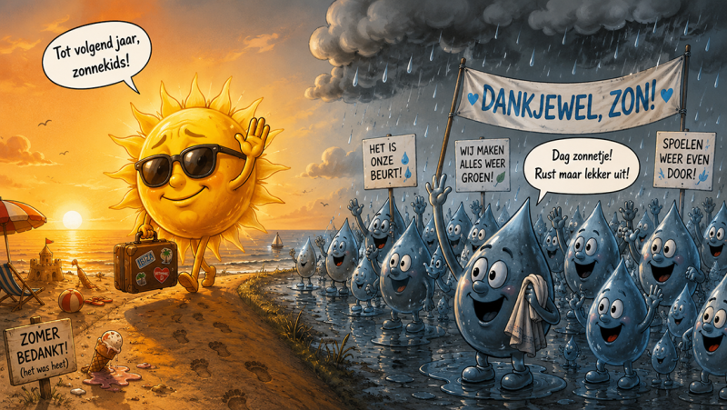 Het is weer voorbij, die mooie zomer