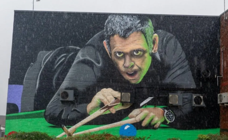 📸 Muurkunst van snookerlegende Ronnie O'Sullivan gaat viraal