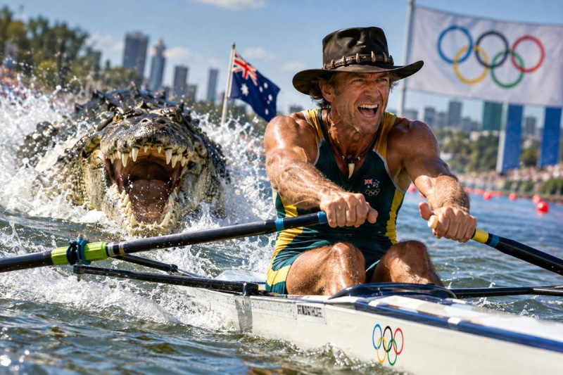'Crocodile Dundee' op de Spelen: roeiers krijgen in 2032 gezelschap van krokodillen