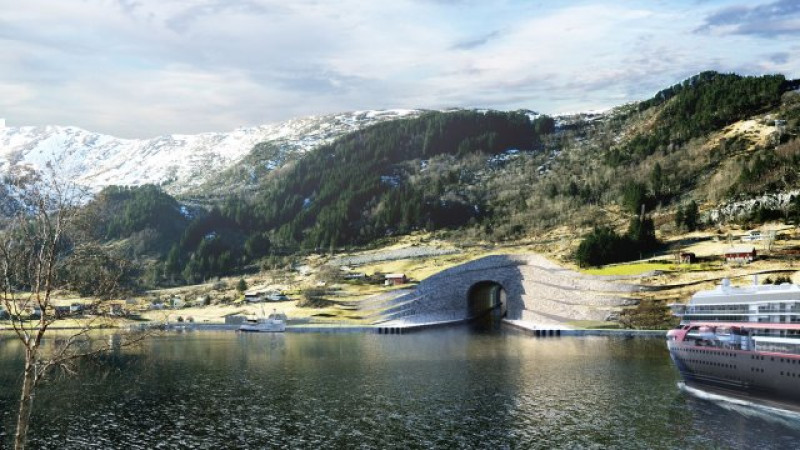 Noorwegen wil tunnel aanleggen voor schepen (video)