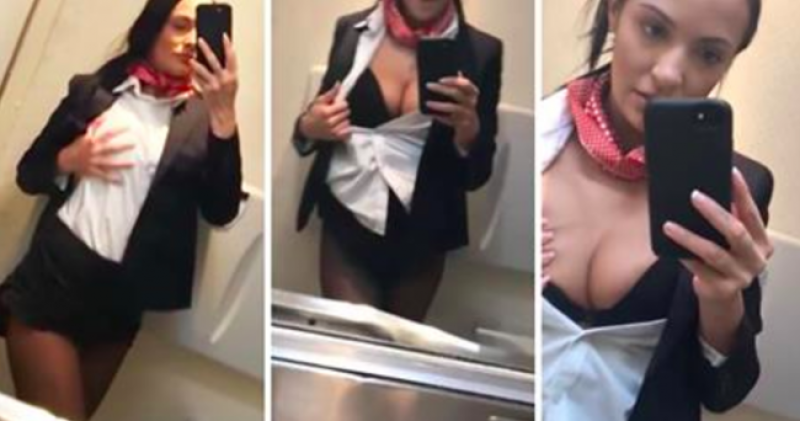 Stewardess krijgt de bons nadat ze WiFi op vliegtuig gebruikt voor pikante camsessie (video)