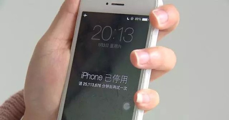 Ukkepuk blokkeert de iPhone van zijn mama voor 48 jaar